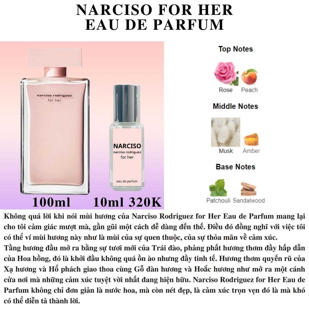 Nước hoa Nữ - Narciso Rodriguez Narciso For Her EDP