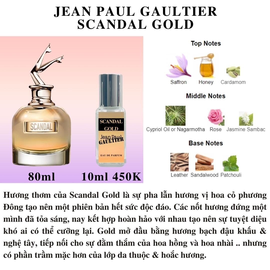 Nước hoa Nữ - Jean Paul Gaultier Scandal Gold