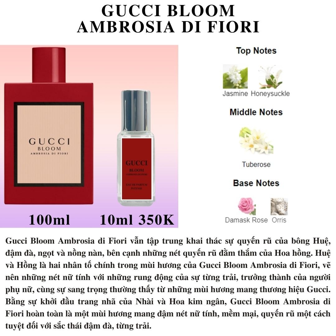 Gucci For Woman Collection - Chiết 10ml