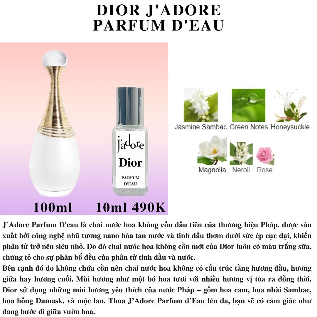 Nước hoa Nữ - Dior Jadore Parfum d’Eau