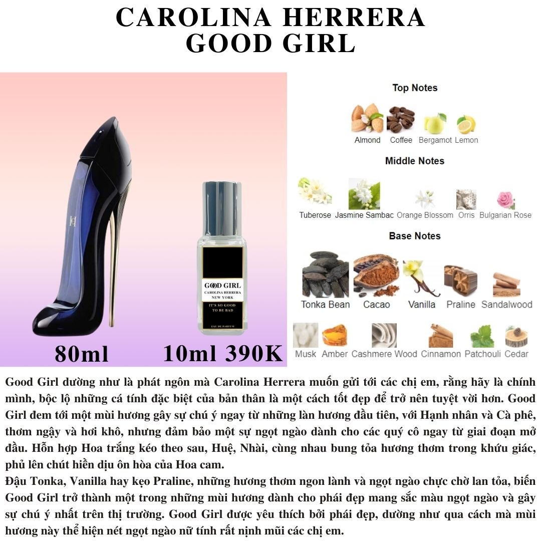 Nước hoa Nữ - Carolina Herrera Good Girl