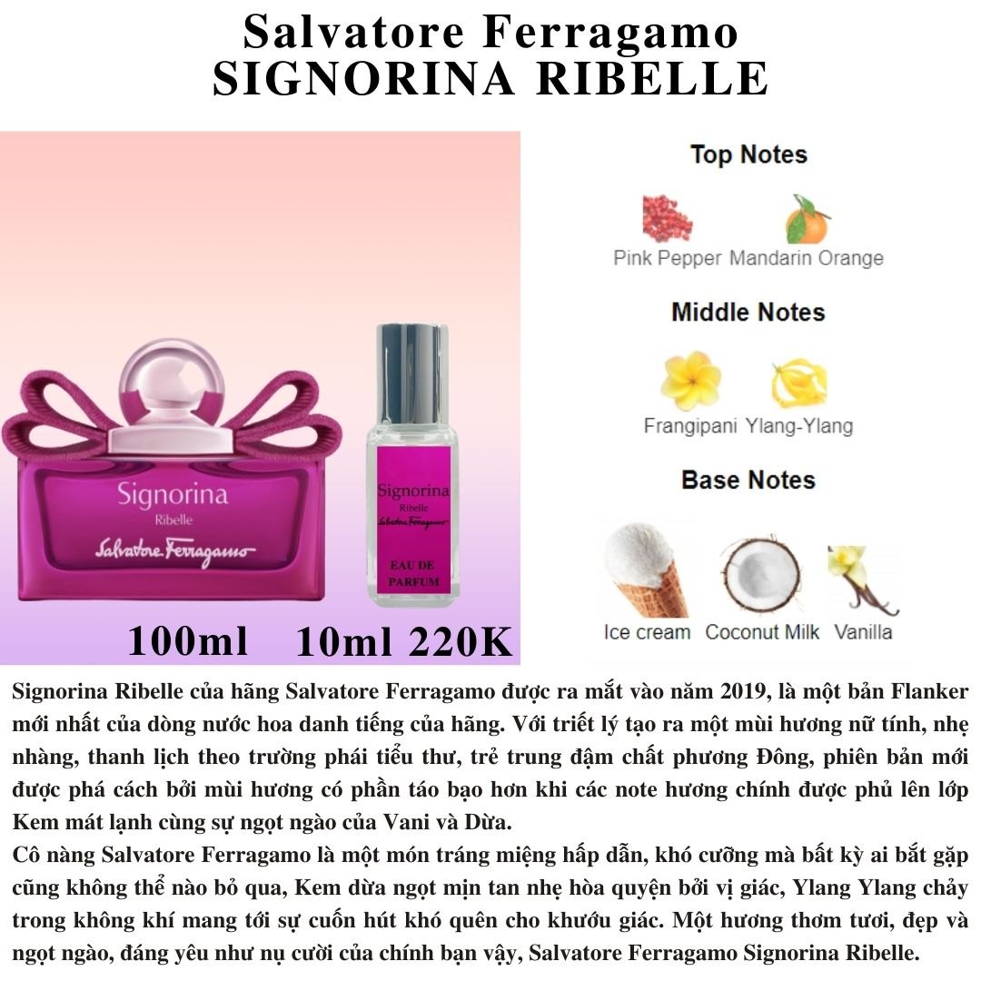 Nước hoa Nữ - Salvatore Ferragamo Signorina Ribelle EDP