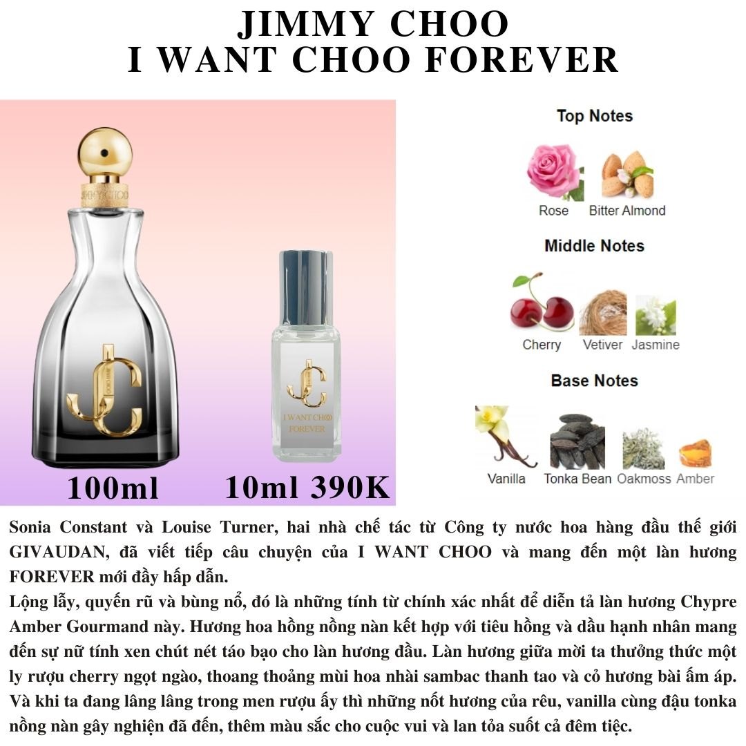 Nước hoa Nữ - Jimmy Choo I Want Choo Forever