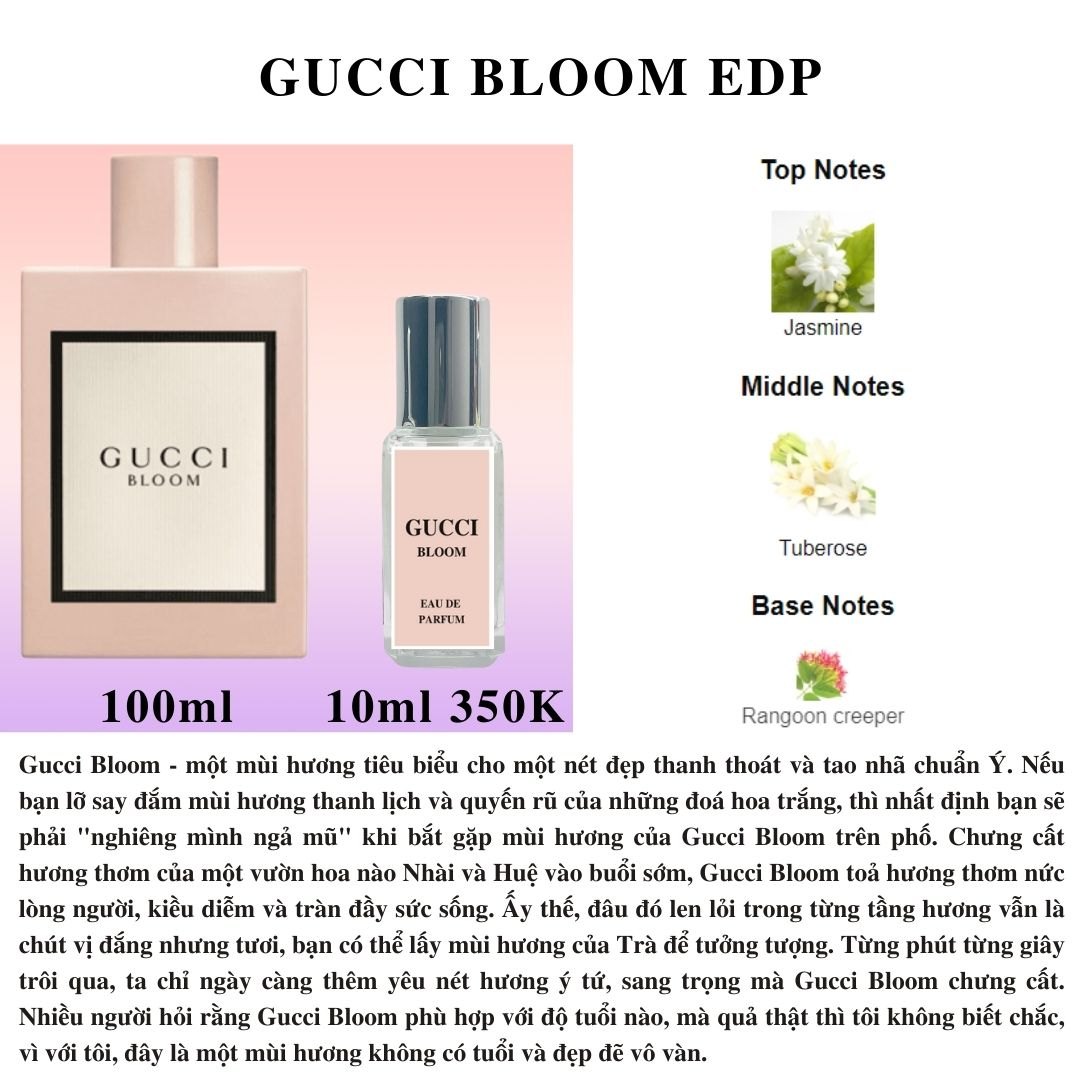 Gucci For Woman Collection - Chiết 10ml