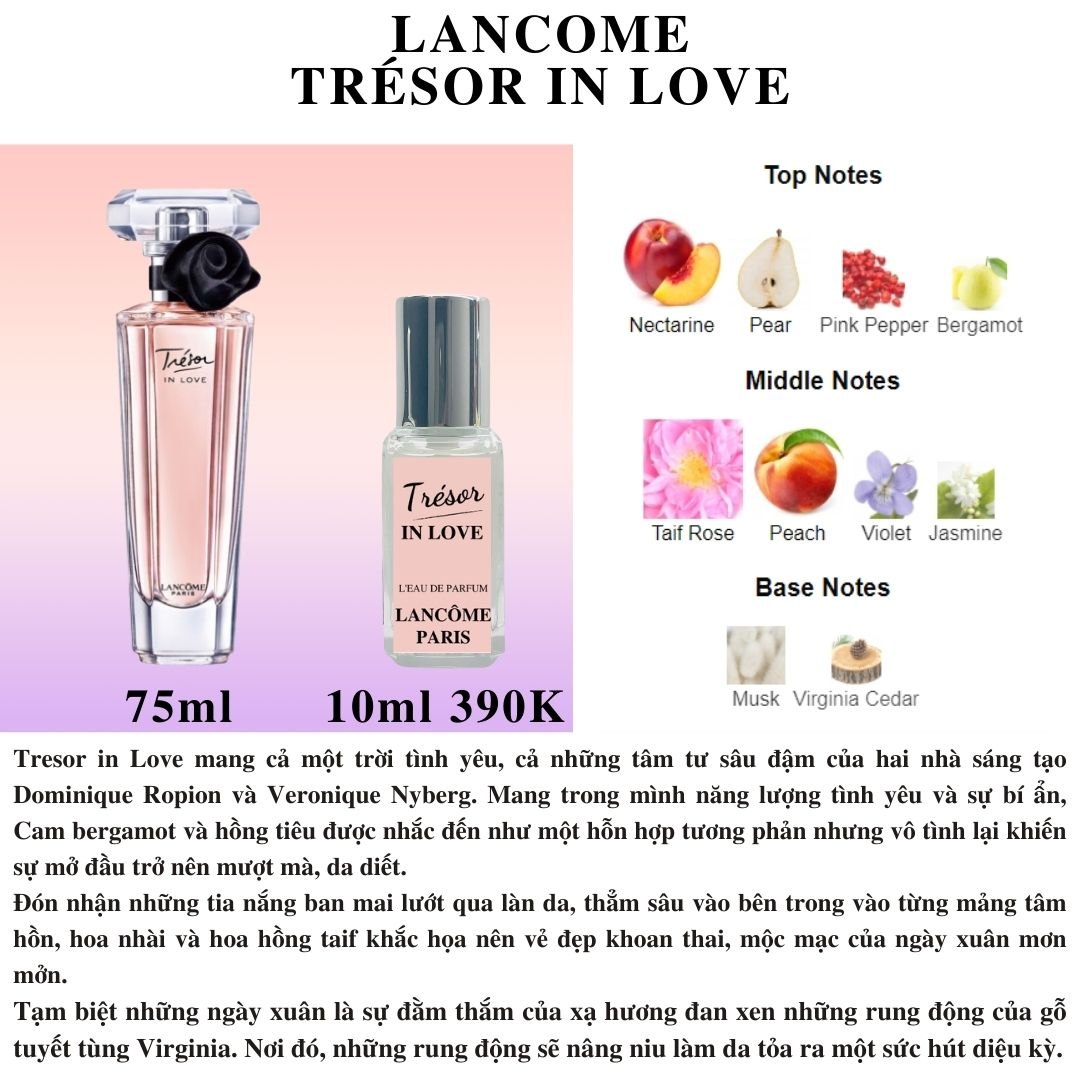 Nước hoa Nữ - Lancome Tresor in love EDP