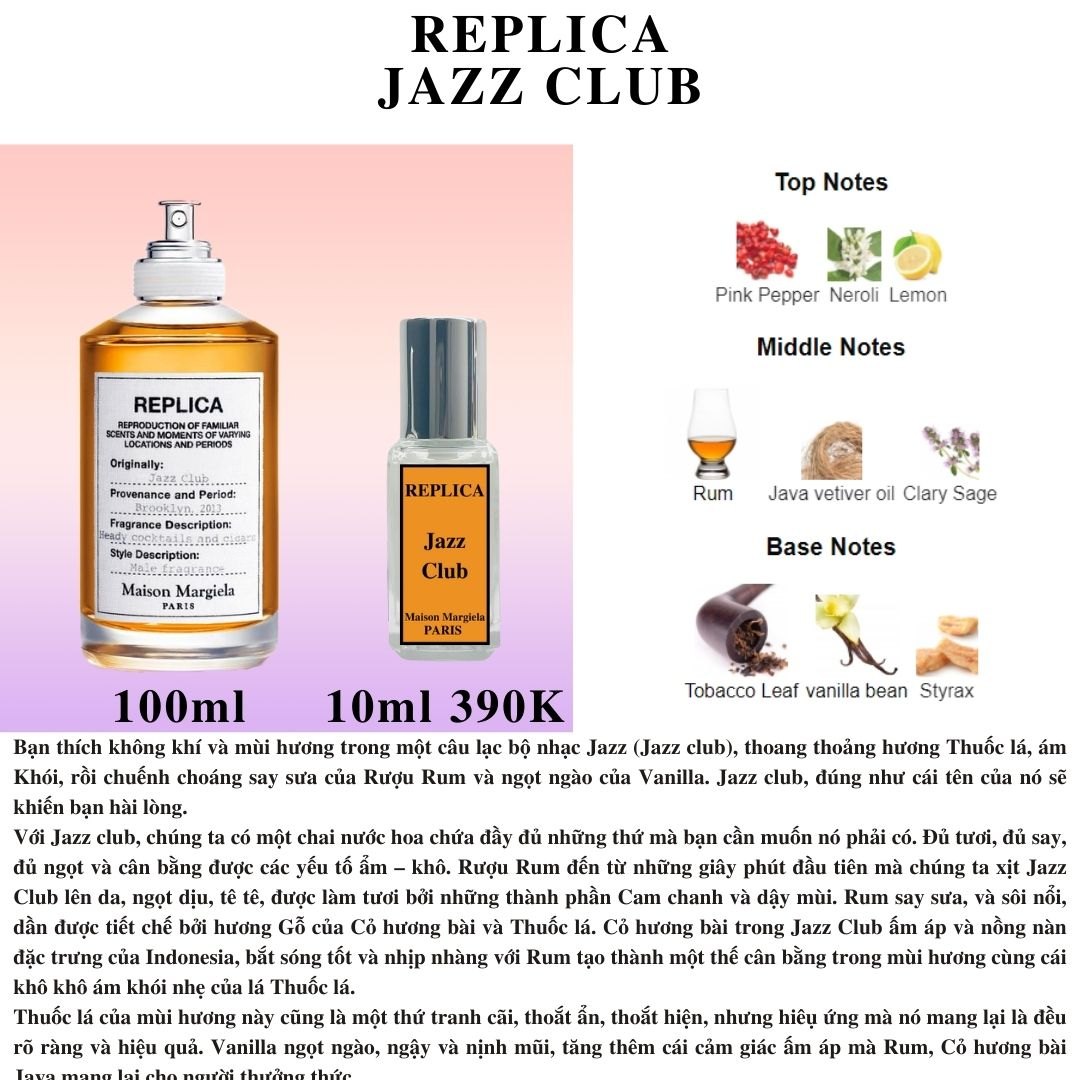 Nước hoa Niche - Maison Martin Margiela Replica Jazz Club EDT