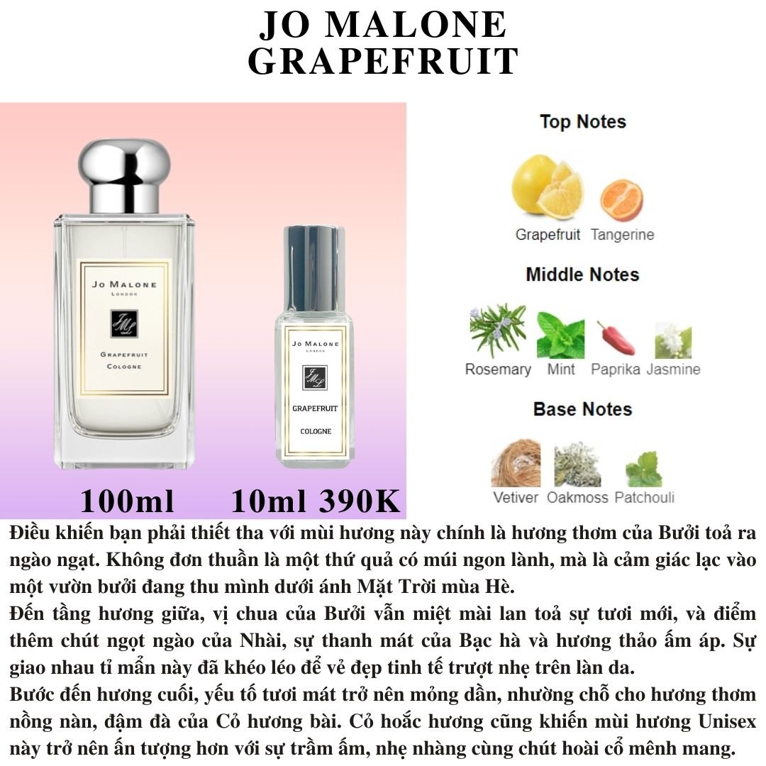 Nước hoa Niche - Jo Malone Grapefruit