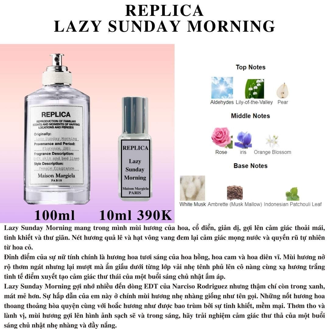 Nước hoa Niche - Maison Martin Margiela Replica Lazy Sunday Morning EDT