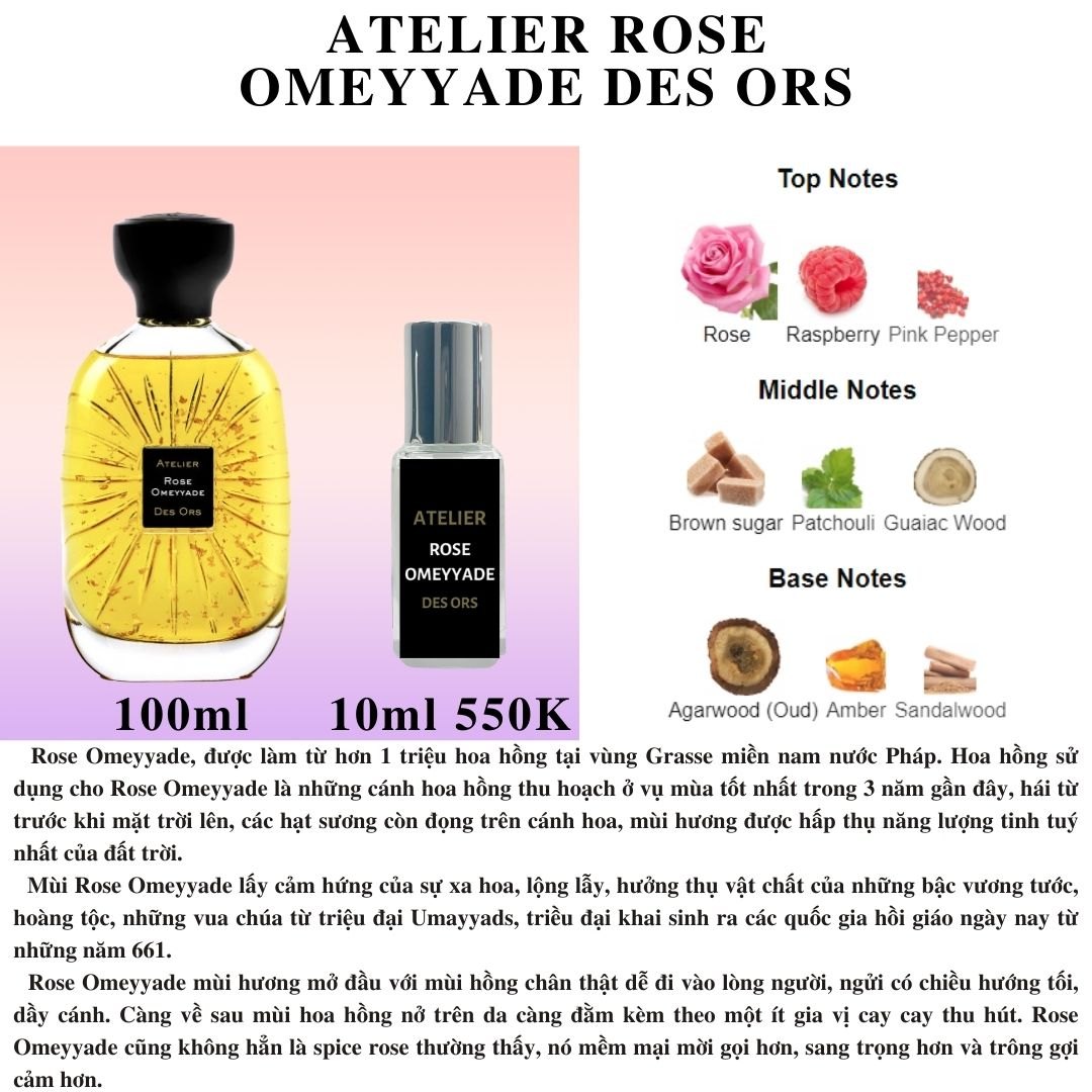 Nước hoa Niche - Atelier des Ors Rose Omeyyade