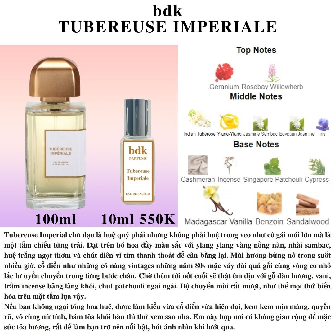 Nước hoa Niche - bdk Tubéreuse Impériale