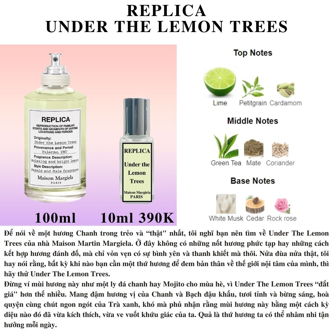 Nước hoa Niche - Maison Martin Margiela Replica Under The Lemon Trees EDT