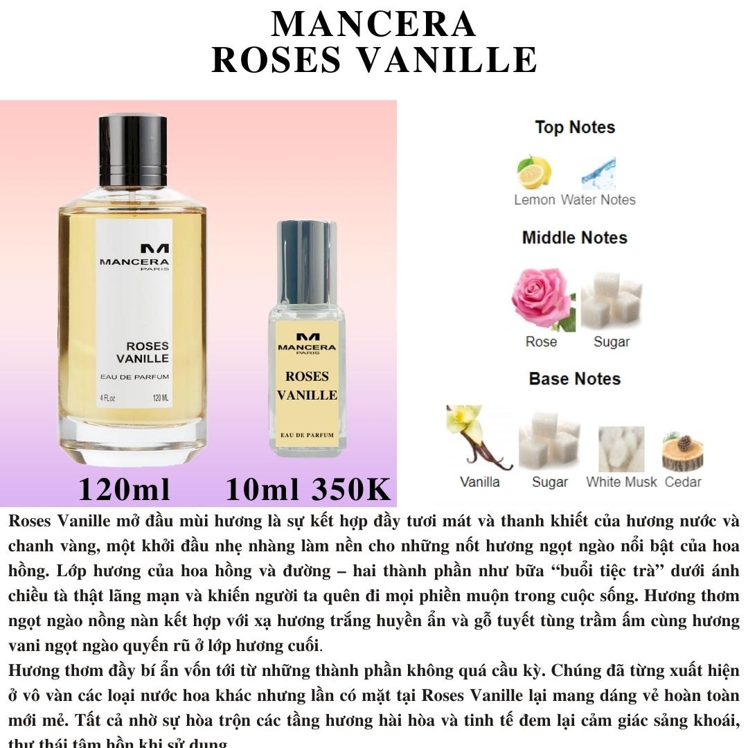 Nước hoa Niche - Mancera Roses Vanille