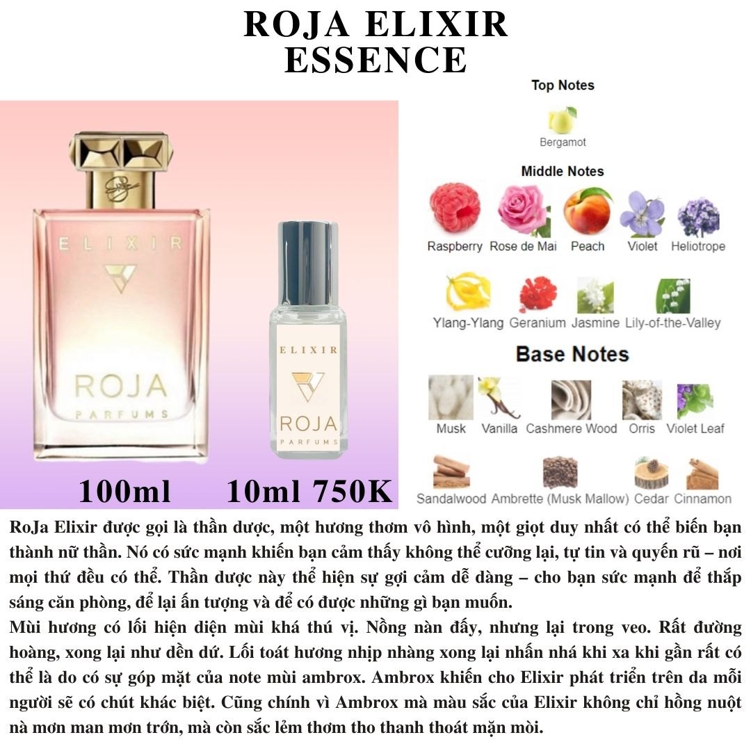 Nước hoa Niche - ROJA Elixir Essence De Parfum