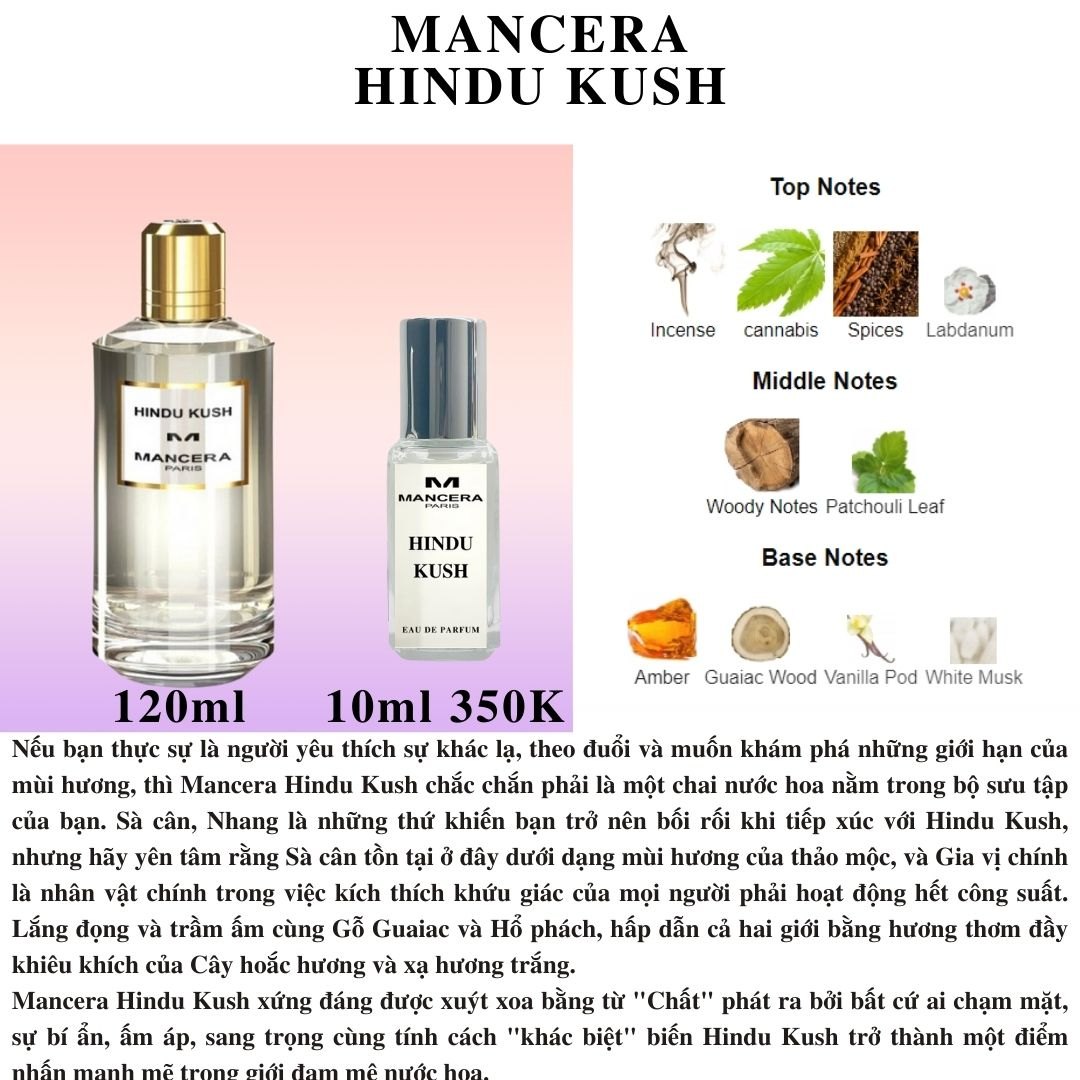 Nước hoa Niche - Mancera Hindu Kush EDP 120ml