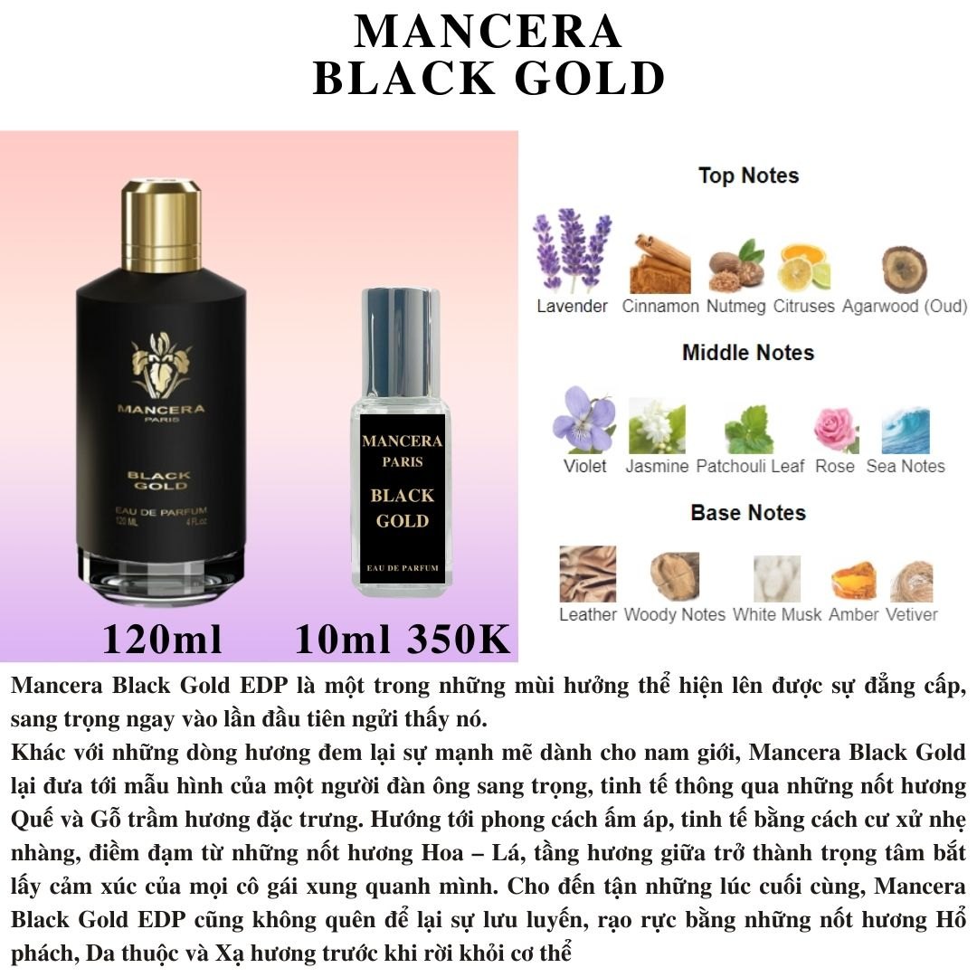 Nước hoa Niche - Mancera Black Gold