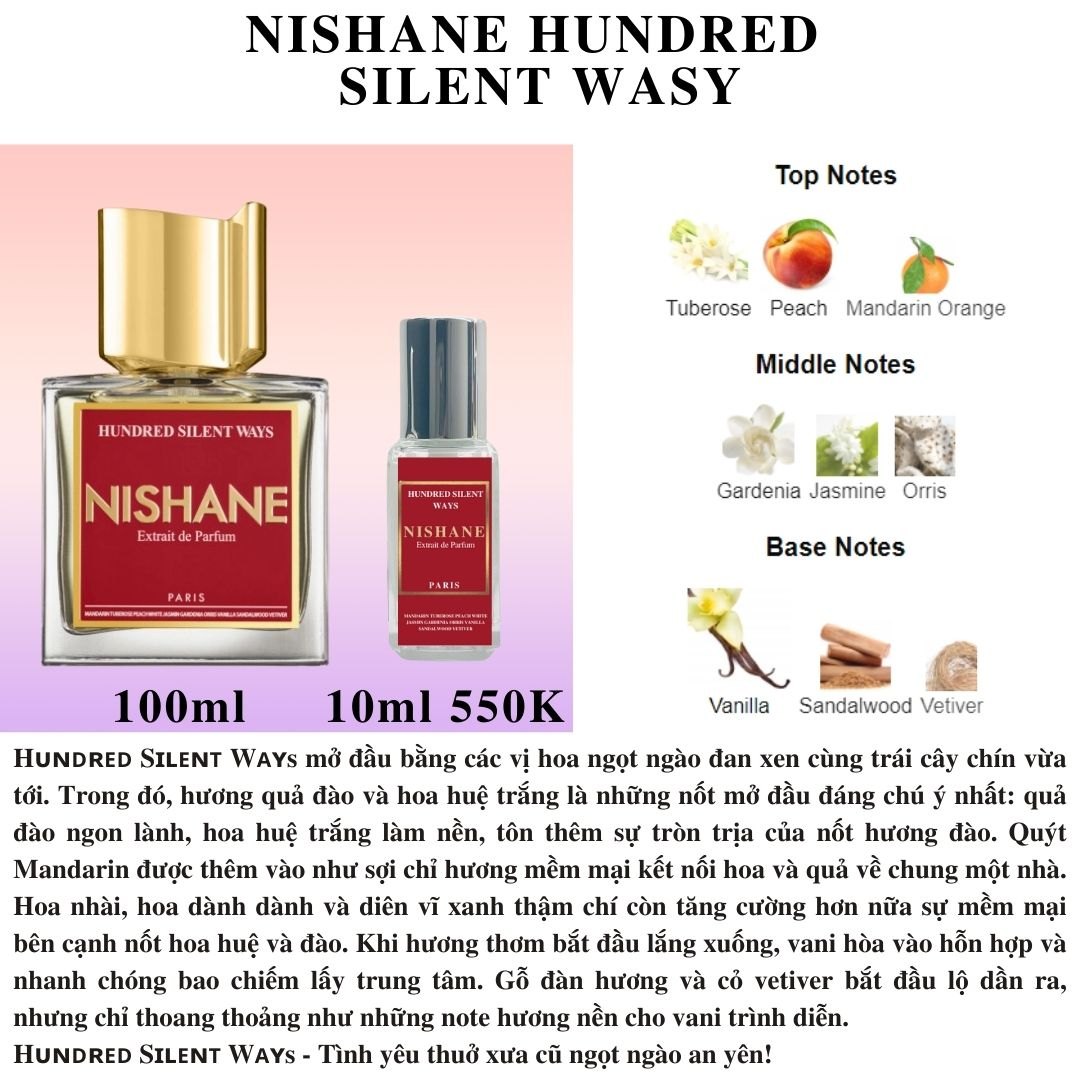 Nước hoa Niche - Nishane Hundred Silent Ways