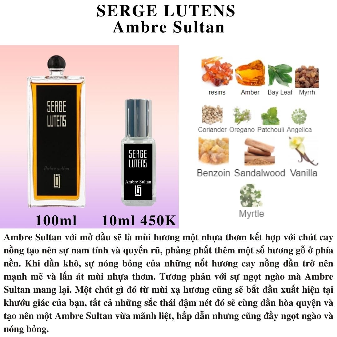 Nước hoa Niche - Serge Lutens Ambre Sultan EDP