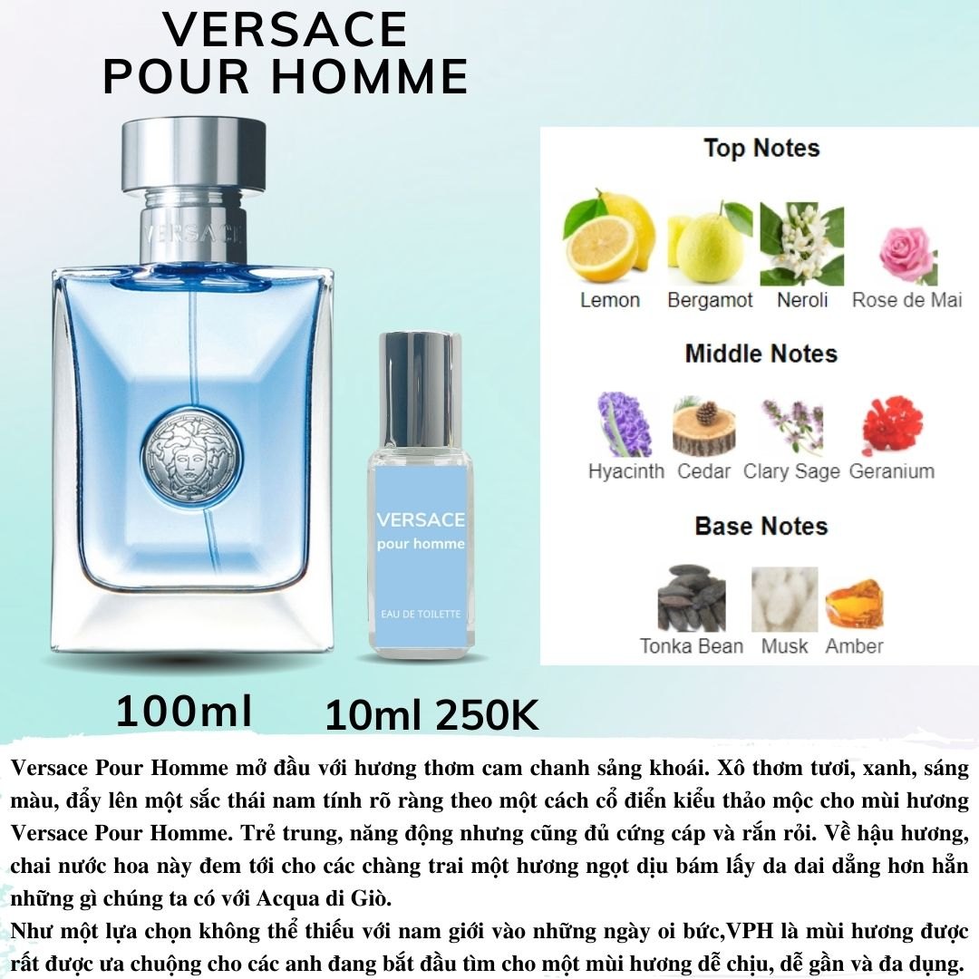 Nước hoa Nam - Versace Pour Homme EDT