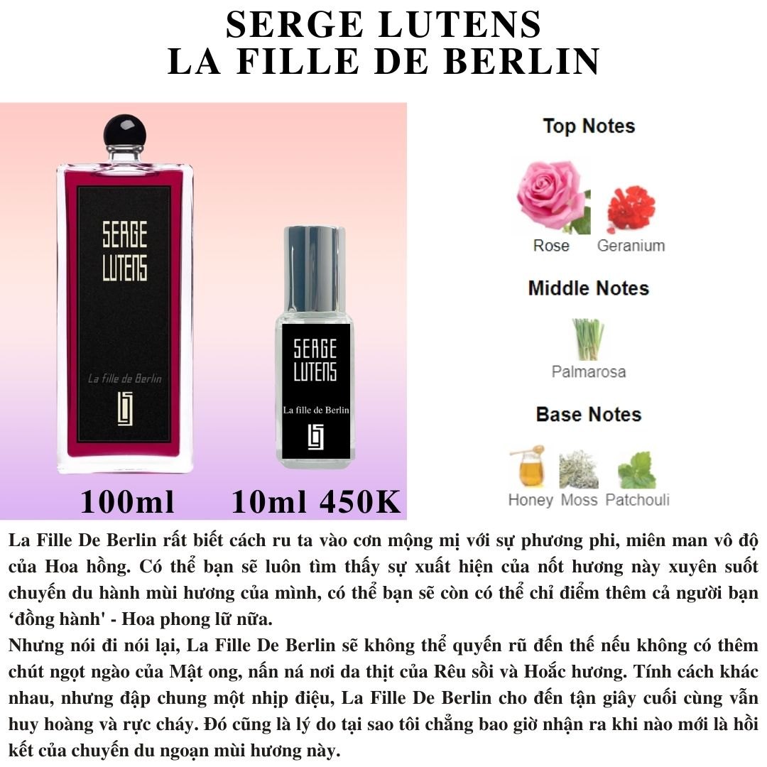 Nước hoa Niche - Serge Lutens La Fille de Berlin EDP