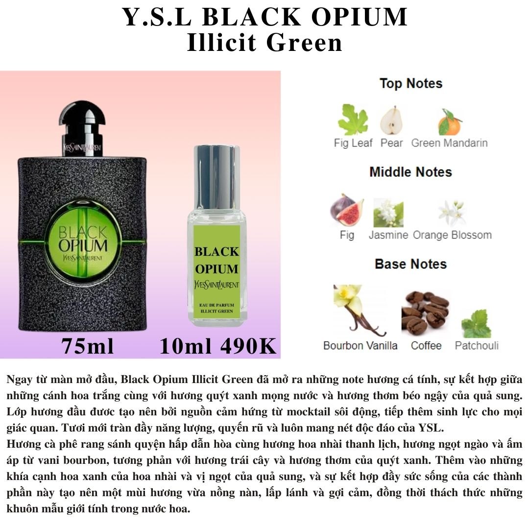 Nước hoa Nữ - YSL Black Opium Green EDP