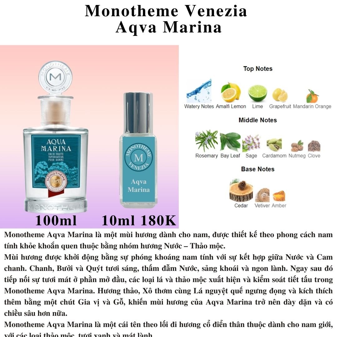 Monotheme Venezia Collection - Chiết 10ml