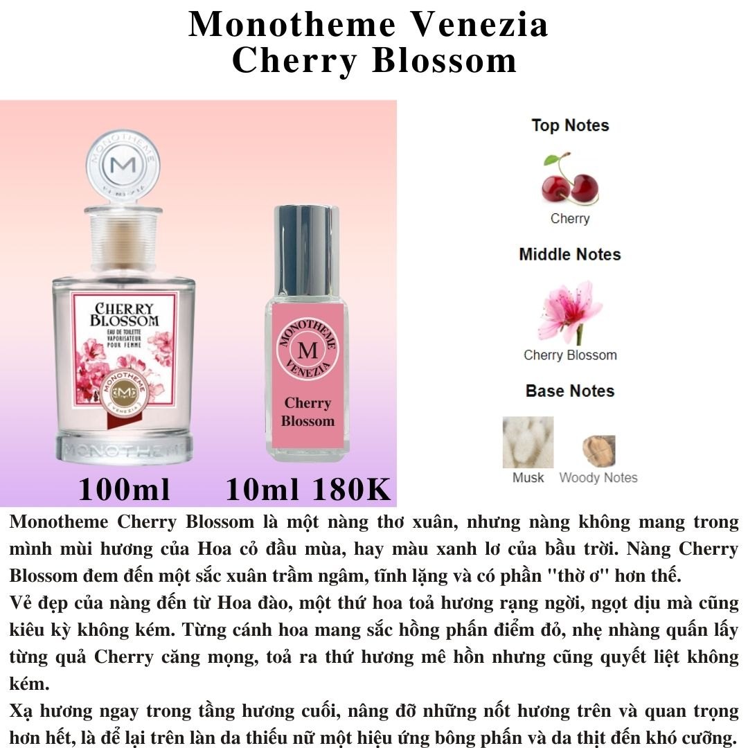 Nước hoa Nữ - Monotheme Venezia Cherry Blossom