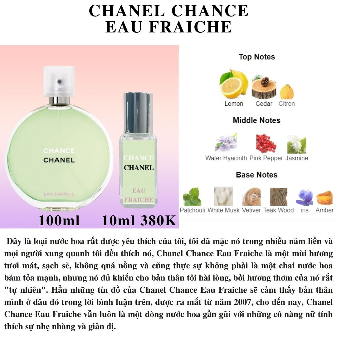 Nước hoa Nữ - Chanel Chance Eau Fraiche EDT