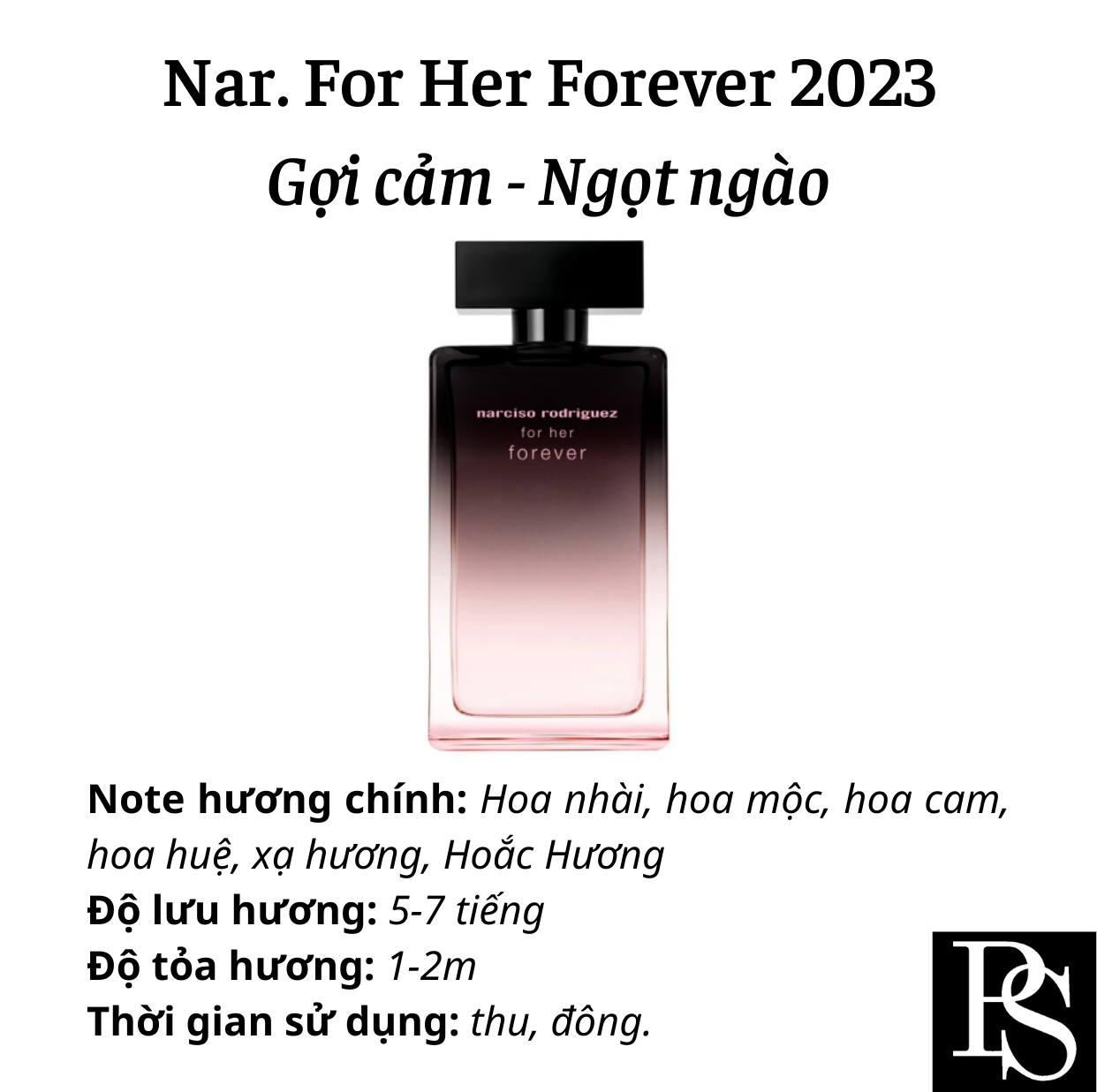 Nước hoa Nữ - Narciso Rodriguez Narciso For Her Forever EDP 2023