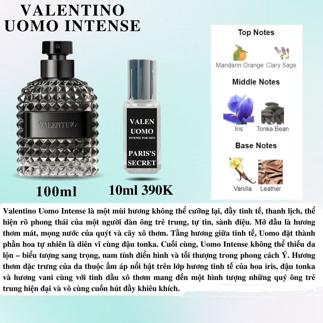 Nước hoa Nam - Valentino Uomo Intense EDP