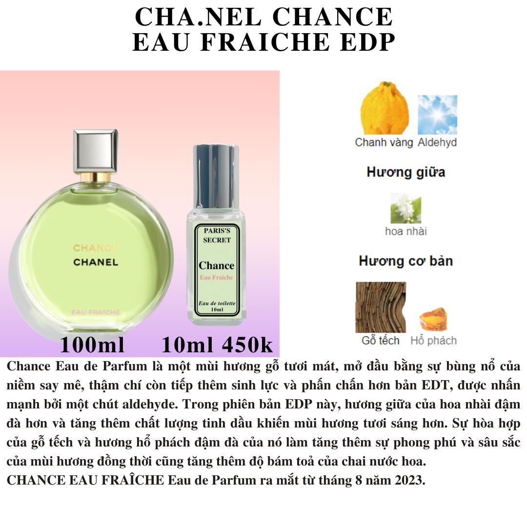 Nước hoa Nữ - Chanel Chance Eau Fraiche EDP 2023