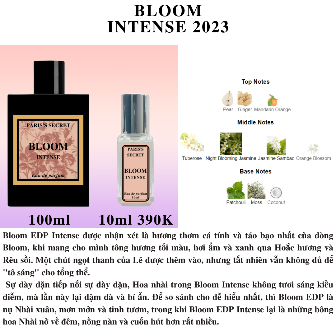 Nước hoa Nữ - Gucci Bloom Intense EDP