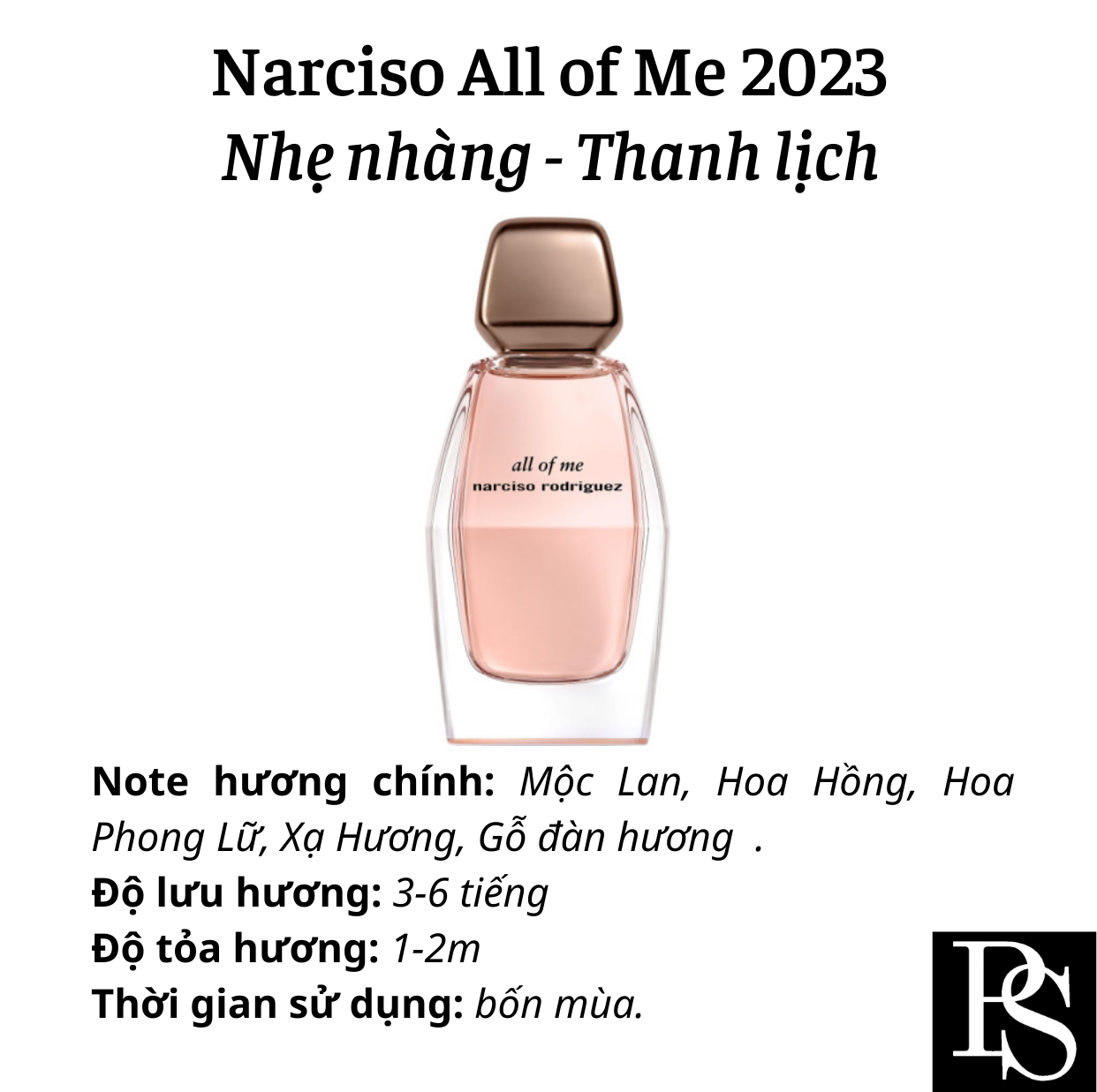 Nước hoa Nữ - Narciso Rodriguez All Of Me EDP 2023