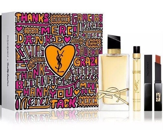 Nước hoa Nữ - Gift Set YSL Libre EDP 3 Món (90ML + 10ML + Son YSL Slim Velvet Radical 28 Màu Đỏ Gạch)