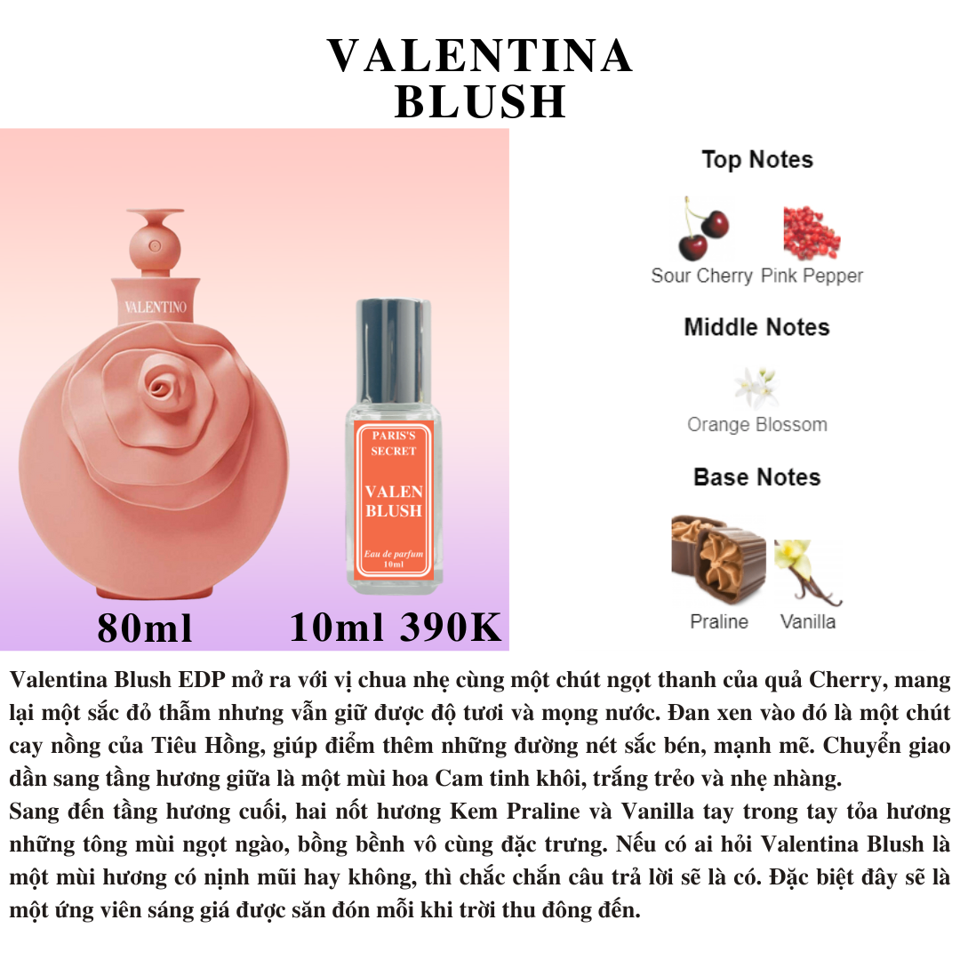 Nước hoa Nữ - Valentino Valentina Blush EDP