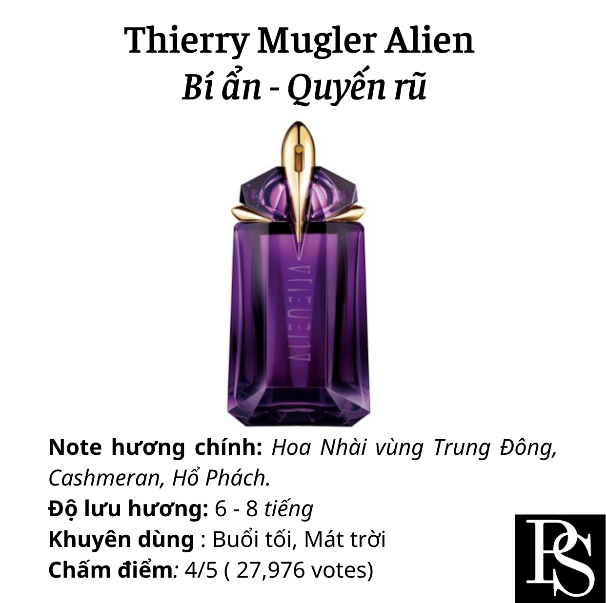 Nước hoa Nữ - Mugler Alien EDP