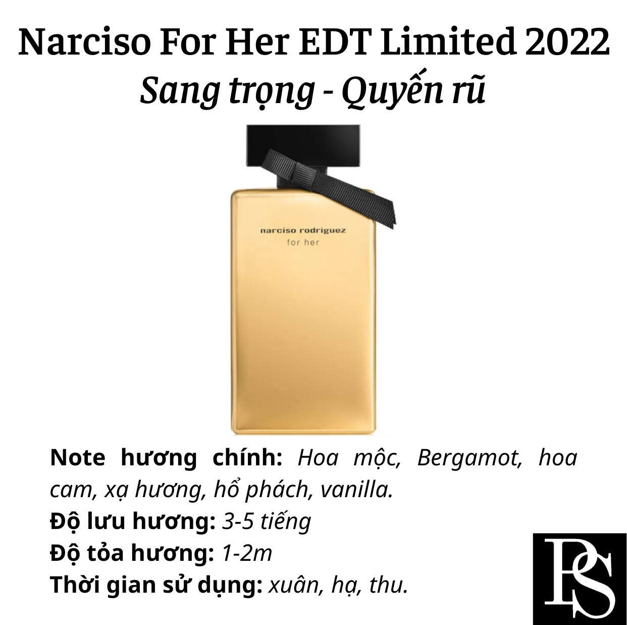 Nước hoa Nữ - Narciso Rodriguez Narciso For Her EDT Limited 2022 100ml