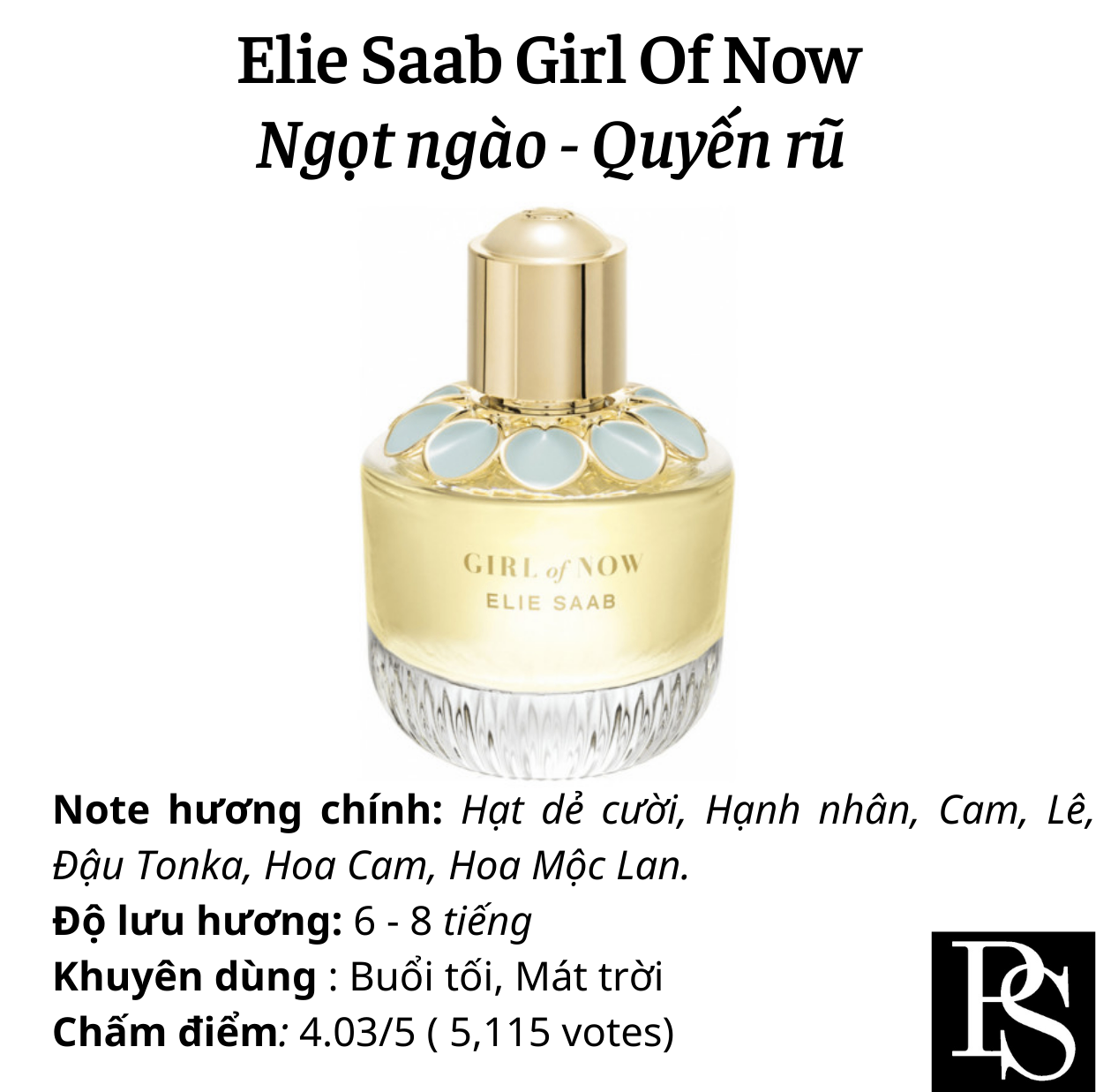 Nước hoa Nữ - Elie Saab Girl Of Now EDP