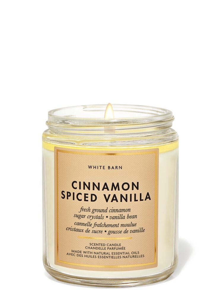 Nến Bath & Body Works 1 Bấc - Cinnamon Spiced Vanilla