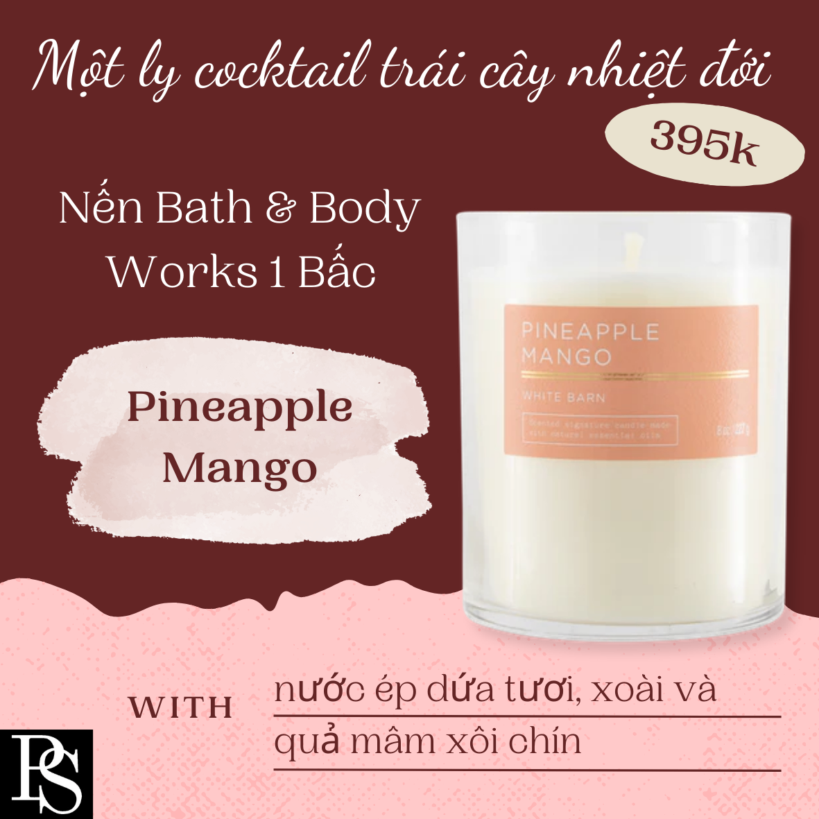 Nến Bath & Body Works 1 Bấc - Pineapple Mango