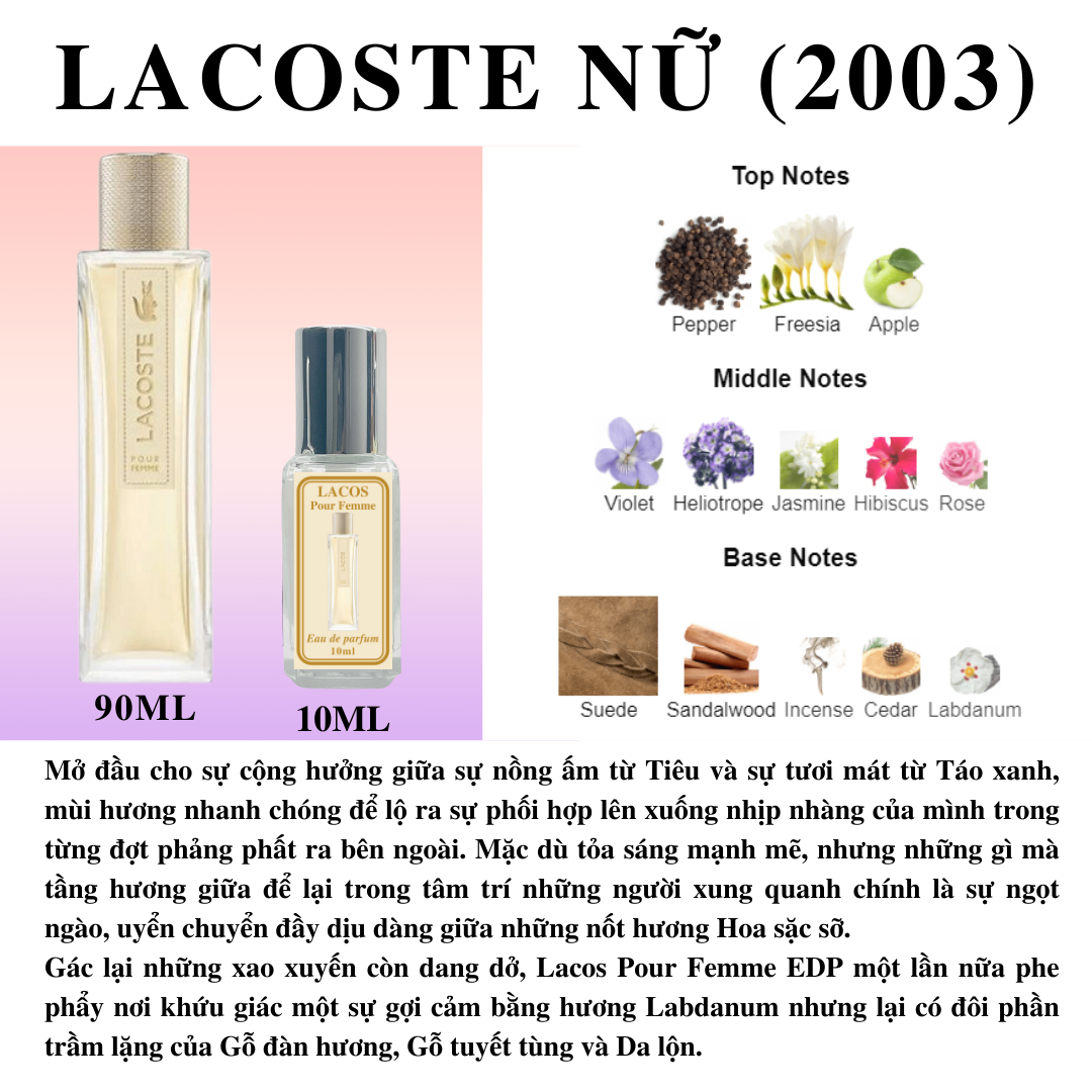 Nước hoa Nữ - Lacoste Pour Femme EDP