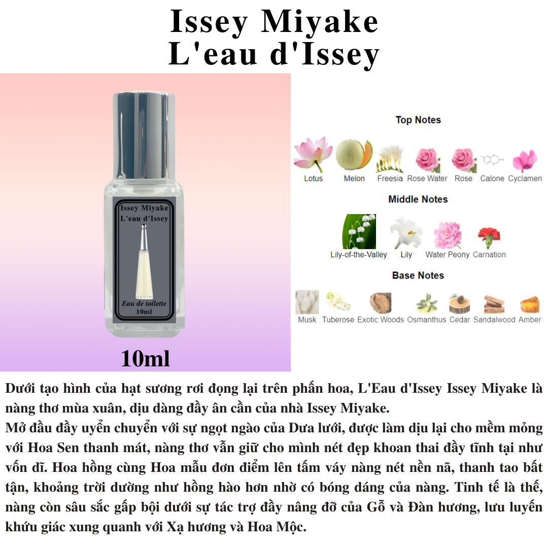 Nước hoa Nữ - Issey Miyake L'eau d'Issey EDT