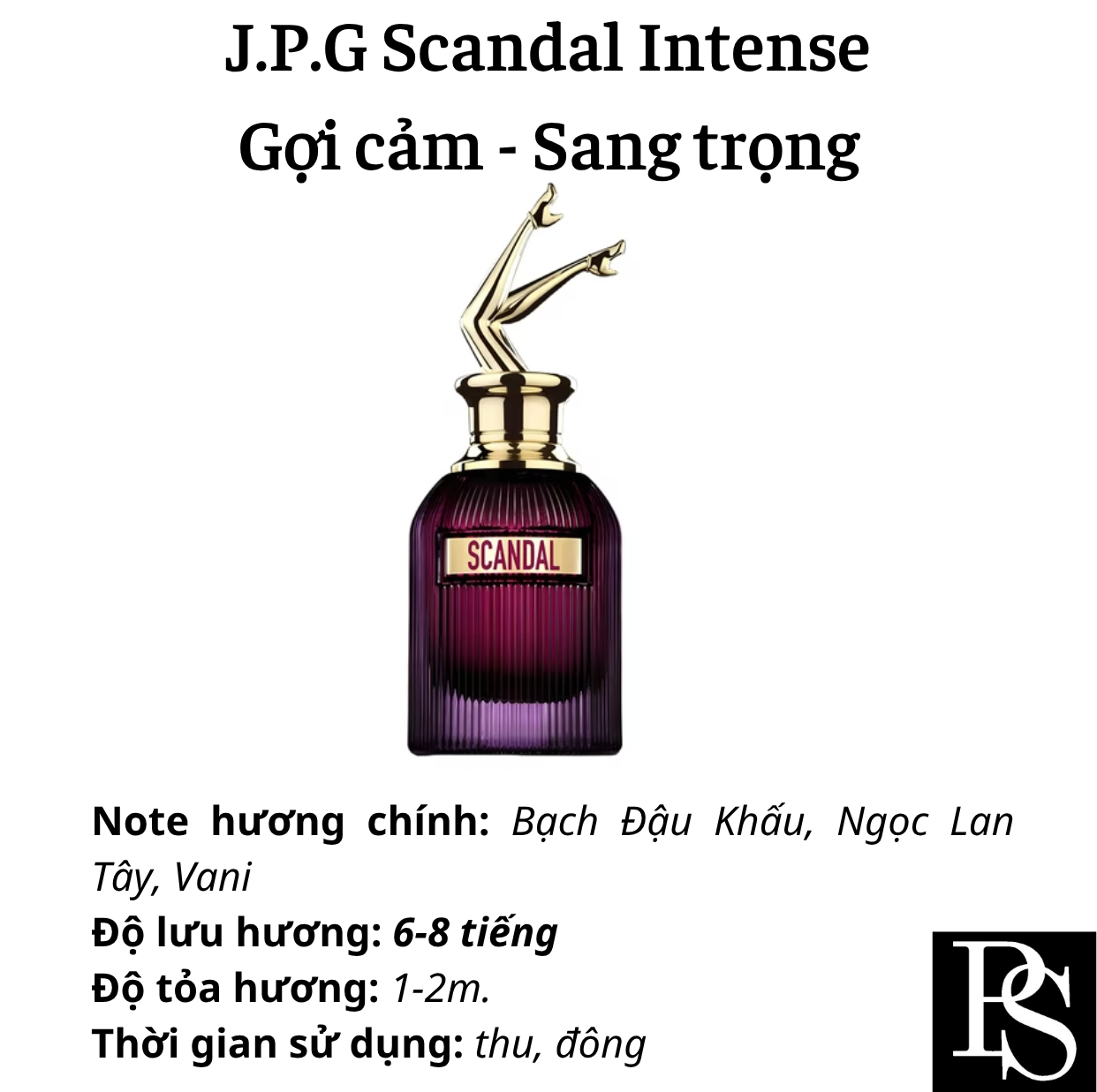 Nước hoa Nữ - Jean Paul Gaultier Scandal Intense 80ml