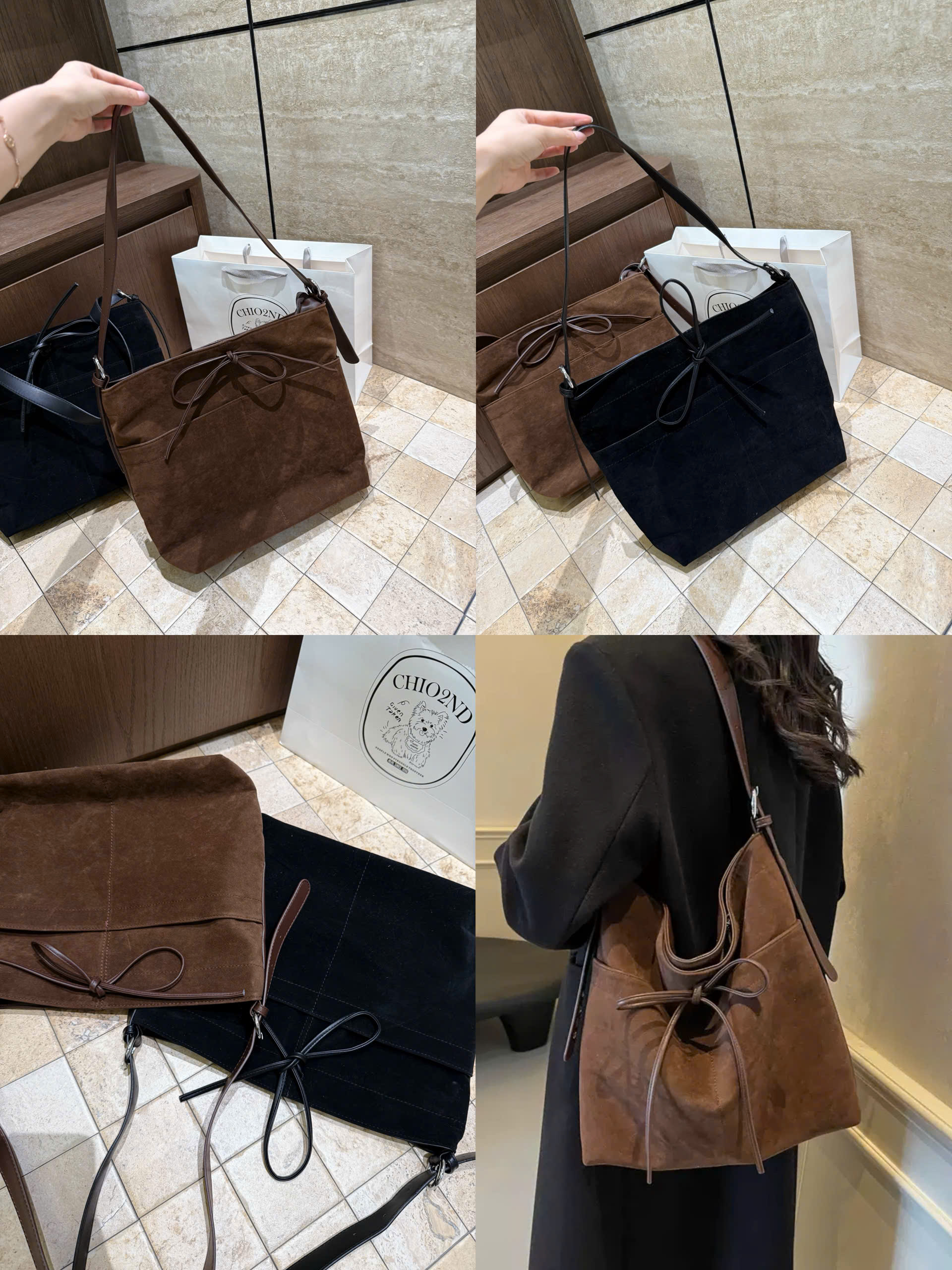 6765# Túi xách Tote Bigsize dây nơ