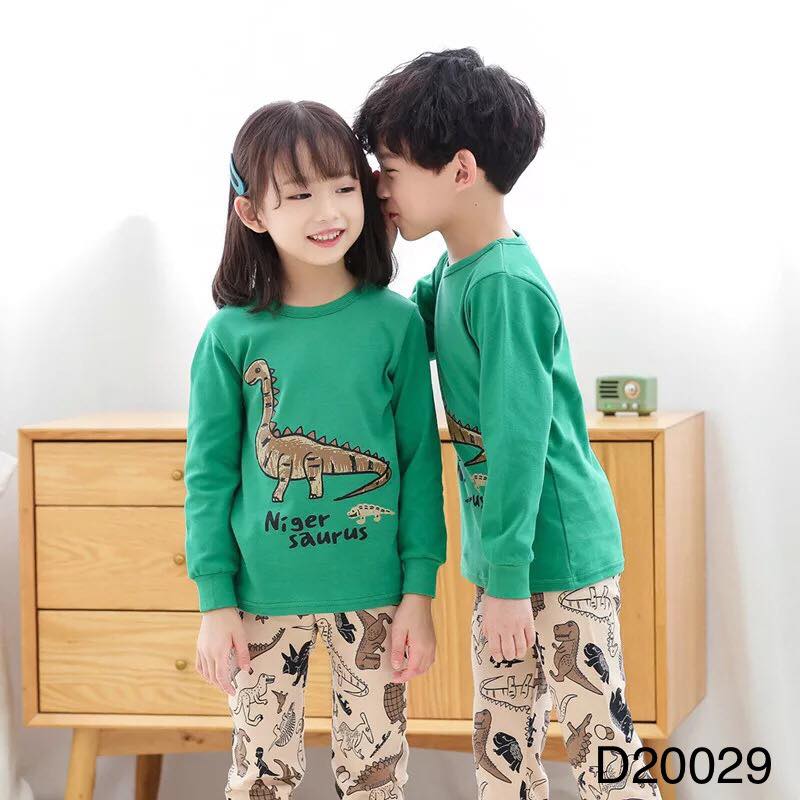 Bộ cotton khủng long đuôi dài 2020