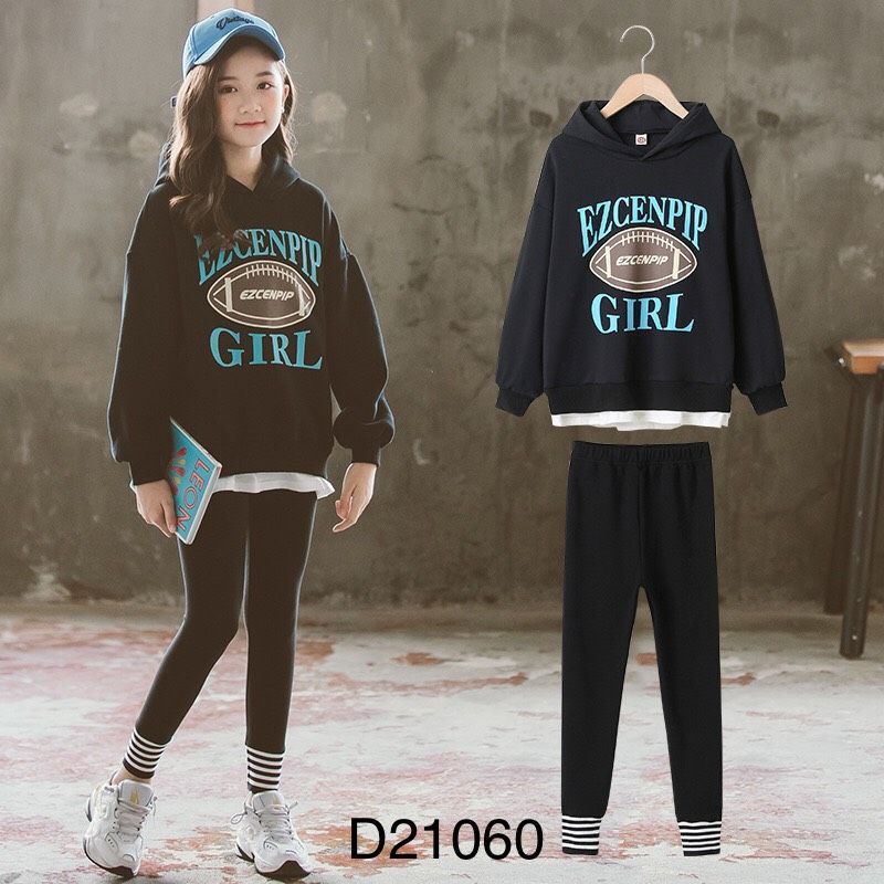 Set áo hoddie Girl kèm legging