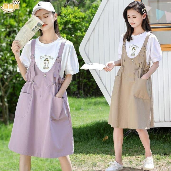 Set yếm áo trắng liliunge
