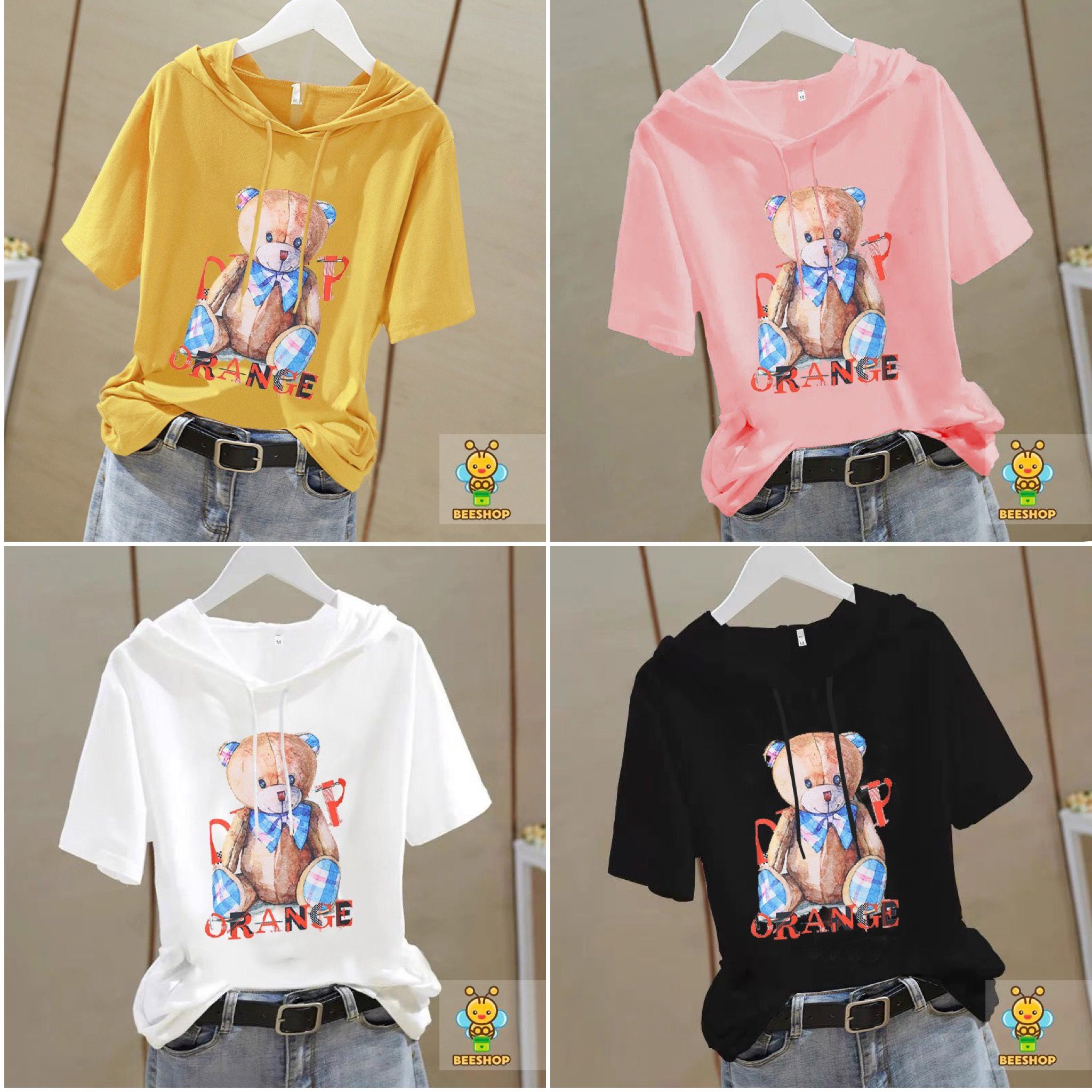 Áo hoddie gấu
