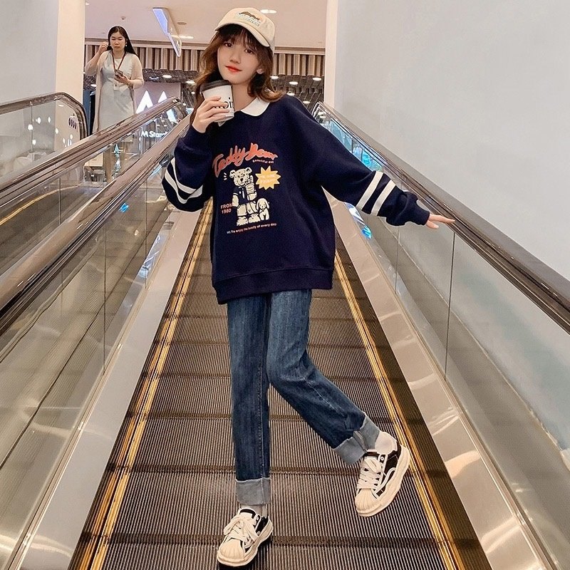 D22126Q-Quần jeans gập gấu