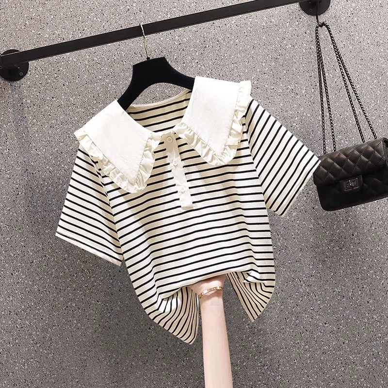 Áo kẻ bozip cổ bèo