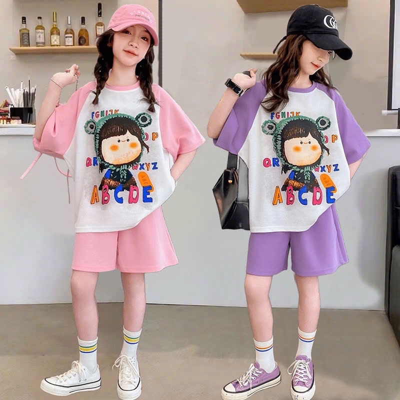 Set phối tay hình cô gái và chữ